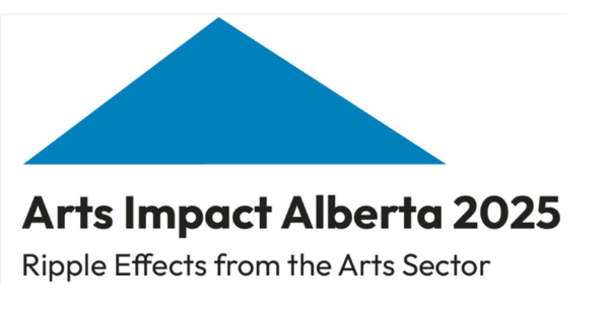 Cover of the report with the text reading "Arts Impact Alberta 2025: Ripple Effects from the Arts Sector"